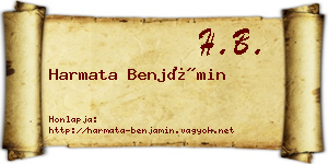 Harmata Benjámin névjegykártya